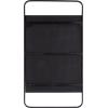 imageKate and Laurel Nobles Modern Rounded Rectangle Mirror 20 x 36 Black Decorative Wall Mirror with Large Frame and Floating GlassBlack