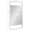 imageKate and Laurel Nobles Modern Rounded Rectangle Mirror 20 x 36 Black Decorative Wall Mirror with Large Frame and Floating GlassSilver