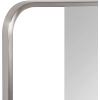 imageKate and Laurel Nobles Modern Rounded Rectangle Mirror 20 x 36 Black Decorative Wall Mirror with Large Frame and Floating GlassSilver