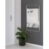 imageKate and Laurel Nobles Modern Rounded Rectangle Mirror 20 x 36 Black Decorative Wall Mirror with Large Frame and Floating GlassSilver