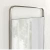 imageKate and Laurel Nobles Modern Rounded Rectangle Mirror 20 x 36 Black Decorative Wall Mirror with Large Frame and Floating GlassSilver