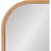 imageKate and Laurel Nordlund Modern Wood Framed Wall Mirror 23 x 35 Natural Brown Chic Rounded Rectangle Mirror for WallNatural