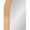 imageKate and Laurel Nordlund Modern Wood Framed Wall Mirror 23 x 35 Natural Brown Chic Rounded Rectangle Mirror for WallNatural