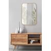 imageKate and Laurel Nordlund Modern Wood Framed Wall Mirror 23 x 35 Natural Brown Chic Rounded Rectangle Mirror for WallNatural