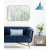 imageKate and Laurel Nordlund Modern Wood Framed Wall Mirror 23 x 35 Natural Brown Chic Rounded Rectangle Mirror for WallNatural
