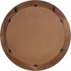 imageKate and Laurel Oman Modern Ribbed Round Wall Mirror 28 Inch Diameter Walnut Brown Framed Circle Bathroom Mirror for Over Sink Home Decor or Fireplace Mantel Mirror
