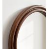 imageKate and Laurel Oman Modern Ribbed Round Wall Mirror 28 Inch Diameter Walnut Brown Framed Circle Bathroom Mirror for Over Sink Home Decor or Fireplace Mantel Mirror