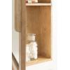imageKate and Laurel Ori Decorative Modern Rectangle Rattan Bathroom Cabinet with Mirror 20 x 6 x 30 Natural Woven Cane Bathroom Mirror with Storage for Bath Medicine Cabinet or OverTheToilet Storage