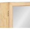 imageKate and Laurel Ori Decorative Modern Rectangle Rattan Bathroom Cabinet with Mirror 20 x 6 x 30 Natural Woven Cane Bathroom Mirror with Storage for Bath Medicine Cabinet or OverTheToilet Storage