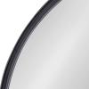 imageKate and Laurel Owing Farmhouse Metal Framed Round Mirror with Wood Shelf 30 inch Diameter Rustic Brown and Black Large Modern Mirror for Wall