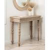 imageKate and Laurel Patresa Traditional Carved Wood Console Table 36 x 30 x 14 Dark Mocha Decorative Rectangle Entryway Table with Wooden Carving Details and Turned LegsBrown