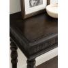 imageKate and Laurel Patresa Traditional Carved Wood Console Table 36 x 30 x 14 Dark Mocha Decorative Rectangle Entryway Table with Wooden Carving Details and Turned LegsDark Brown