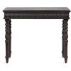 imageKate and Laurel Patresa Traditional Carved Wood Console Table 36 x 30 x 14 Dark Mocha Decorative Rectangle Entryway Table with Wooden Carving Details and Turned LegsDark Brown