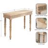 imageKate and Laurel Patresa Traditional Carved Wood Console Table 36 x 30 x 14 Dark Mocha Decorative Rectangle Entryway Table with Wooden Carving Details and Turned LegsBrown