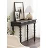 imageKate and Laurel Patresa Traditional Carved Wood Console Table 36 x 30 x 14 Dark Mocha Decorative Rectangle Entryway Table with Wooden Carving Details and Turned LegsDark Brown