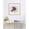 imageKate and Laurel Peace Bird Cream Framed Canvas Wall Art by Carey Copeland 22 x 22 Sylvie Natural Whimsical Abstract Animals Nature Art for Wall Decor Living Room Bedroom
