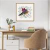 imageKate and Laurel Peace Bird Cream Framed Canvas Wall Art by Carey Copeland 22 x 22 Sylvie Natural Whimsical Abstract Animals Nature Art for Wall Decor Living Room Bedroom