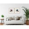 imageKate and Laurel Peace Birds Red and Blue  set of 2 22x22 Framed Canvas Wall Art Set by Carey Copeland Sylvie Natural Whimsical Abstract Animals Nature Animals Nature Art for Wall Decor