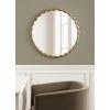 imageKate and Laurel Perlina Modern Scalloped Round Mirror 26 Inch Diameter Antique Brass Decorative Circle Wavy Mirror with Unique Rippled Edge and a SandCast Aluminum Frame