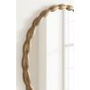 imageKate and Laurel Perlina Modern Scalloped Round Mirror 26 Inch Diameter Antique Brass Decorative Circle Wavy Mirror with Unique Rippled Edge and a SandCast Aluminum Frame