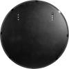 imageKate and Laurel Prema Modern Mango Wood Round Wall Mirror 28 Inch Diameter Black Framed Circle Bathroom Mirror for Use as Entryway or Fireplace Mantel Living Room Decor