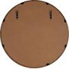 imageKate and Laurel Prema Soft Round Circle Modern Wall Mirror Walnut Brown 28 Framed Round Circular Mango Wood Mirror for Minimal Home DecorWalnut Brown