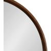 imageKate and Laurel Prema Soft Round Circle Modern Wall Mirror Walnut Brown 28 Framed Round Circular Mango Wood Mirror for Minimal Home DecorWalnut Brown