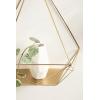 imageKate and Laurel Prouve Decorative Geometric Multiuse Metal Wall Display Shelves Gold 2 Piece Set