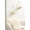 imageKate and Laurel Prouve Decorative Geometric Multiuse Metal Wall Display Shelves Gold 2 Piece Set