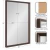 imageKate and Laurel Quato Transitional Rectangle Wall Mirror 24 x 36 Dusty Brown Framed Rectangular Framed Statement Mirror with Embossed Woodgrain TextureBrown