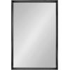 imageKate and Laurel Quato Transitional Rectangle Wall Mirror 24 x 36 Dusty Brown Framed Rectangular Framed Statement Mirror with Embossed Woodgrain TextureBlack