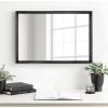 imageKate and Laurel Quato Transitional Rectangle Wall Mirror 24 x 36 Dusty Brown Framed Rectangular Framed Statement Mirror with Embossed Woodgrain TextureBlack
