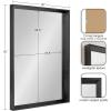 imageKate and Laurel Quato Transitional Rectangle Wall Mirror 24 x 36 Dusty Brown Framed Rectangular Framed Statement Mirror with Embossed Woodgrain TextureBlack
