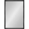 imageKate and Laurel Quato Transitional Rectangle Wall Mirror 24 x 36 Dusty Brown Framed Rectangular Framed Statement Mirror with Embossed Woodgrain TextureBlack