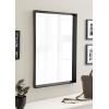 imageKate and Laurel Quato Transitional Rectangle Wall Mirror 24 x 36 Dusty Brown Framed Rectangular Framed Statement Mirror with Embossed Woodgrain TextureBlack