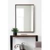 imageKate and Laurel Quato Transitional Rectangle Wall Mirror 24 x 36 Dusty Brown Framed Rectangular Framed Statement Mirror with Embossed Woodgrain TextureBrown
