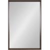 imageKate and Laurel Quato Transitional Rectangle Wall Mirror 24 x 36 Dusty Brown Framed Rectangular Framed Statement Mirror with Embossed Woodgrain TextureBrown