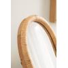 imageKate and Laurel Rahfy Boho Arched Rattan Tabletop Easel Mirror 12 x 16 Natural Rattan Coastal Small Tabletop Mirror for Use as Bedroom Makeup Mirror or Bathroom Vanity Mirror