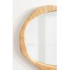 imageKate and Laurel Rahfy Boho Irregular Round Rattan Mirror 26 Inch Diameter Natural Rattan Decorative Wavy Circle Mirror with Wrapped Authentic Cane Frame for Bathroom Vanity Decor