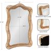 imageKate and Laurel Rashana Boho Scalloped Arch Rattan Wall Mirror 26 x 38 Natural Rattan Modern Decorative Wavy Mirror with Authentic Rattan Frame for Bathroom Mirror or Statement Mantel Mirror