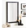 imageKate and Laurel Reyna Modern Rectangle Wall Mirror 20 x 30 Silver Framed Rectangular Statement Mirror with Ribbed Texture and Beveled EdgeBlack