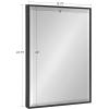 imageKate and Laurel Rhodes Large Framed Decorative Rectangle Wall Mirror 23quot x 29quot Dark Silver Sleek Decorative Wall Mirror with Modern FrameBlack