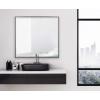 imageKate and Laurel Rhodes Large Framed Decorative Rectangle Wall Mirror 23quot x 29quot Dark Silver Sleek Decorative Wall Mirror with Modern FrameBlack