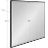 imageKate and Laurel Rhodes Large Framed Decorative Rectangle Wall Mirror 23quot x 29quot Dark Silver Sleek Decorative Wall Mirror with Modern FrameBlack