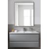 imageKate and Laurel Rhodes Large Framed Decorative Rectangle Wall Mirror 23quot x 29quot Dark Silver Sleek Decorative Wall Mirror with Modern FrameDark Silver