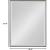 imageKate and Laurel Rhodes Large Framed Decorative Rectangle Wall Mirror 23quot x 29quot Dark Silver Sleek Decorative Wall Mirror with Modern FrameDark Silver