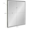 imageKate and Laurel Rhodes Large Framed Decorative Rectangle Wall Mirror 23quot x 29quot Dark Silver Sleek Decorative Wall Mirror with Modern FrameDark Silver