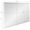 imageKate and Laurel Rhodes Large Framed Decorative Rectangle Wall Mirror 23quot x 29quot Dark Silver Sleek Decorative Wall Mirror with Modern FrameWhite