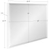 imageKate and Laurel Rhodes Large Framed Decorative Rectangle Wall Mirror 23quot x 29quot Dark Silver Sleek Decorative Wall Mirror with Modern FrameWhite