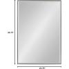 imageKate and Laurel Rhodes Large Framed Decorative Rectangle Wall Mirror 25x37 Dark Silver